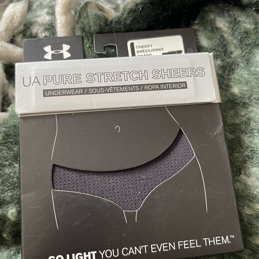 Under Armour Black Pure Stretch Sheers Underwear, OS, Cheeky